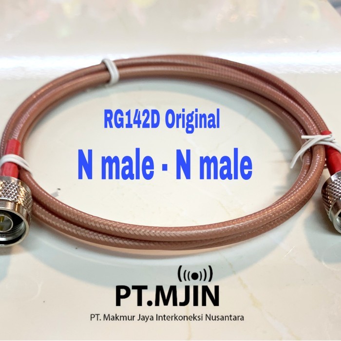 VTC88 Kabel Jumper Rg142D Teflon N male ke N male panjang 1.5meter