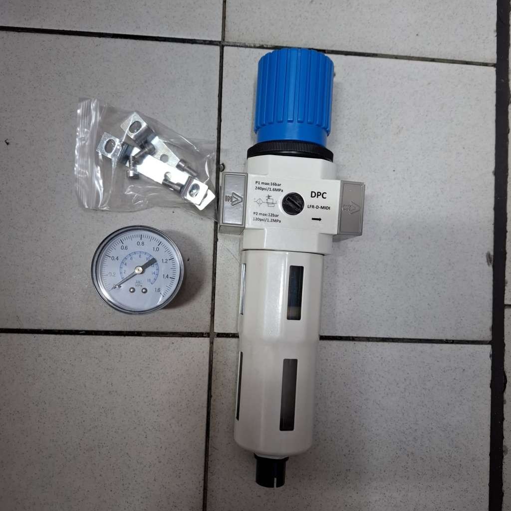 DPC LFR-1/2" MIDI FILTER REGULATOR PNEUMATIC MAX 16BAR