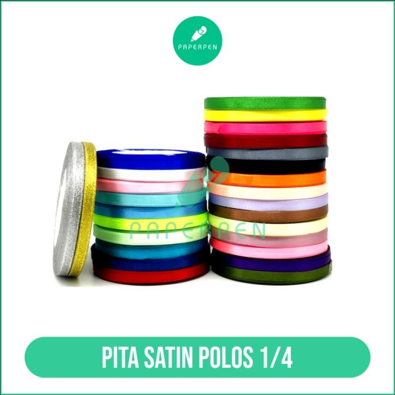 

(CCATK) Pita Satin Polos 1/4 (WARNA RANDOM)