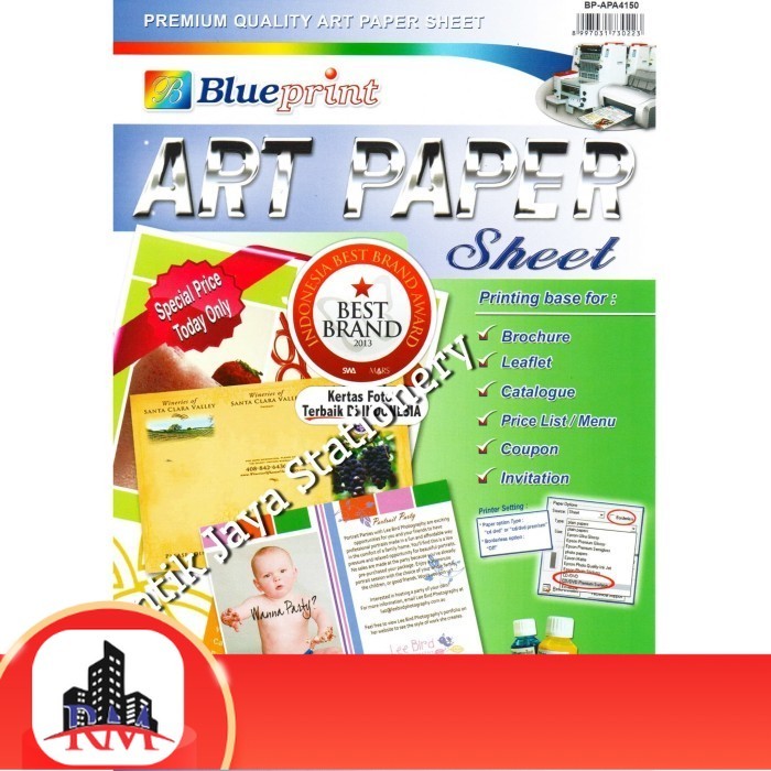 

Kertas Art Blueprint Art Paper A4 150gr isi 50lembar
