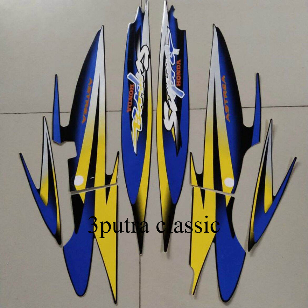 Striping Ori body Honda Supra 2001 stiker bawaan original bodi honda supra x old supra lama striping