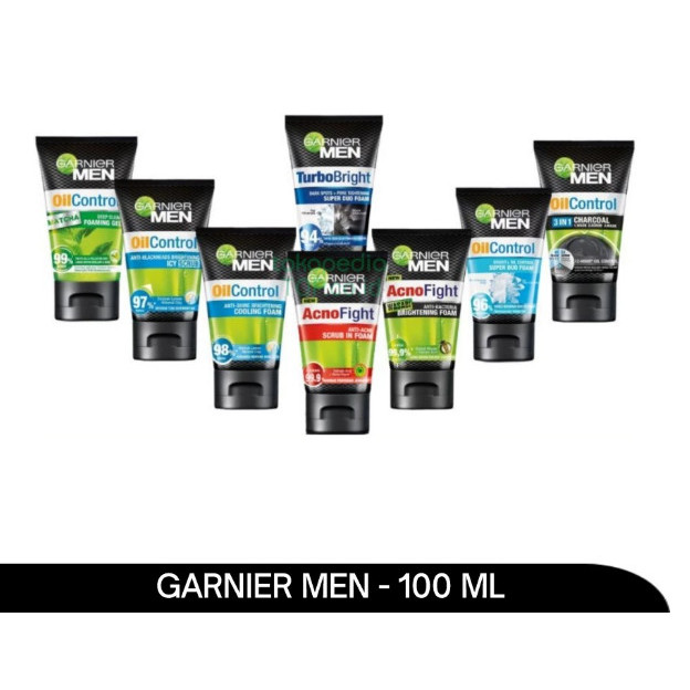 GARNIER Men Facial Foam/Facial Wash/SABUN Cuci Muka Pria 100ml - Anti Acne