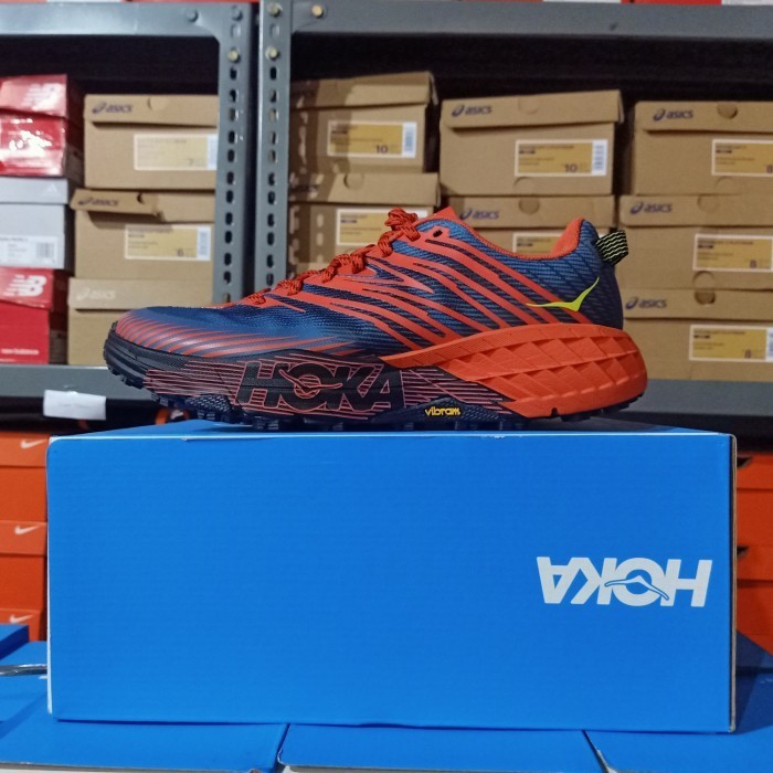 ✨TERLARIS  -SEPATU LARI PRIA TRAIL HOKA ONE ONE SPEEDGOAT 4 WIDE 2E  - 44