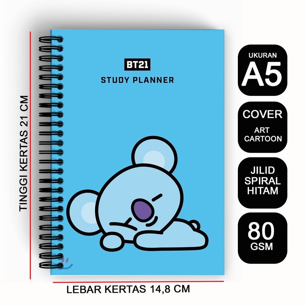 

Notebook Buku Tulis Catatan A5 Kotak Mandarin HVS Kpop Termurah Spiral Kawat Terlaris