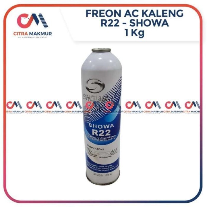 CAT99 Freon R22 Kaleng Showa original Refrigrant AC R 22 Tabung Can Isi 1 kg