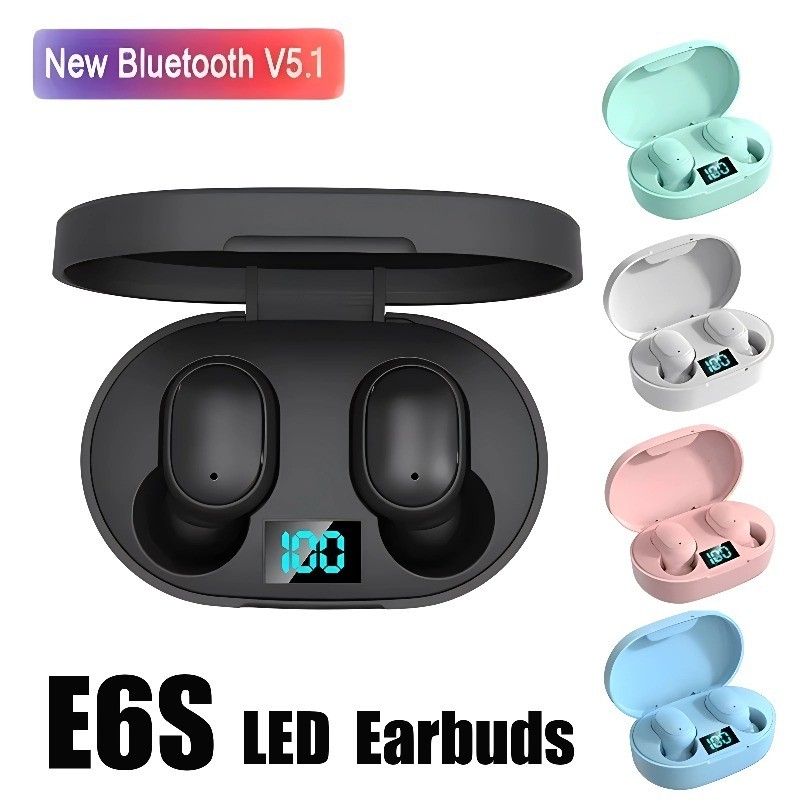 E6S TWS Wireless Headphones Sports Waterproof Bluetooth 5.0 Earphone  Stereo Headset with Microphone