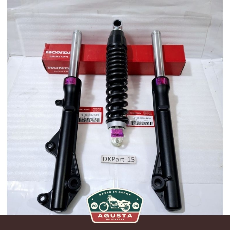 As Shock Depan Plus Tabung+Shobreaker Belakang (KOJ) Honda Beat Led Esp ,Beat New Esp ,Beat Delux Es