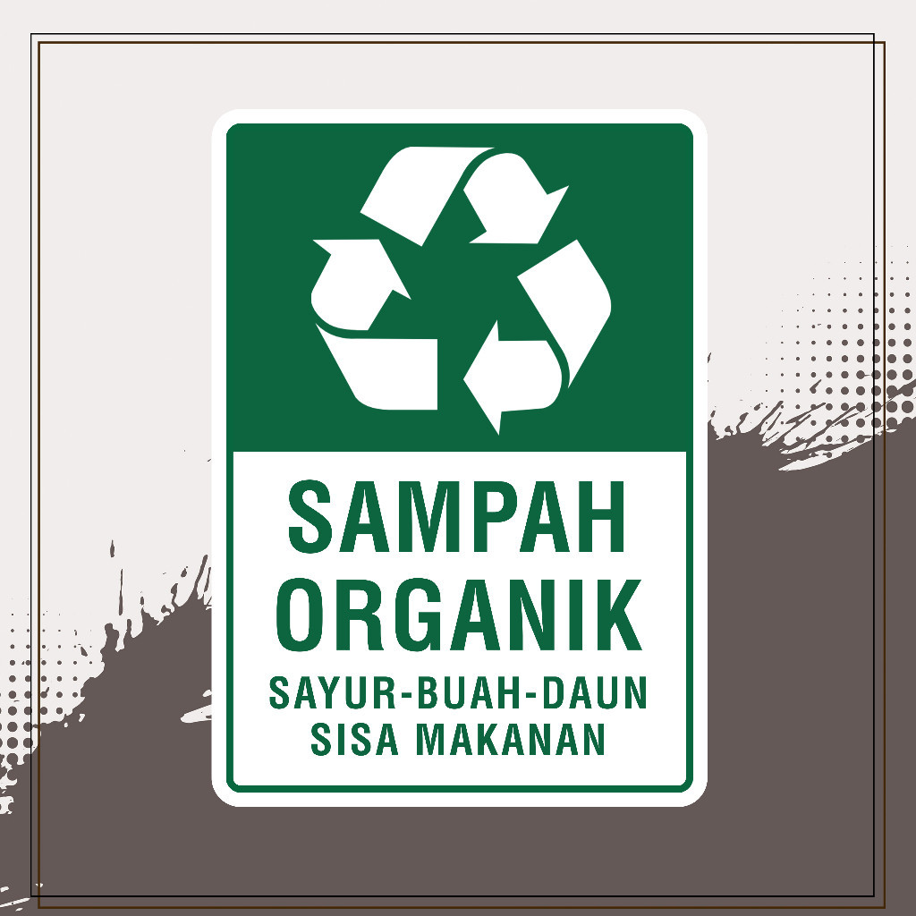 

Stiker Label Penanda Tempat Jenis Sampah Organik multi Sticker