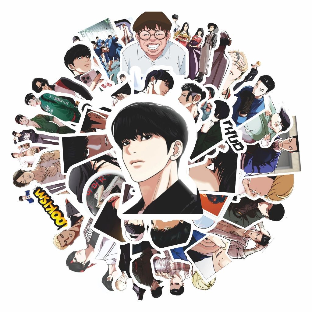 

COD 50 Pcs Stiker Pack Motif Web Toon Lookism Colorfull Keren Anti Air Untuk Dekorasi Notebook Sepeda Skateboard Handphone DIY