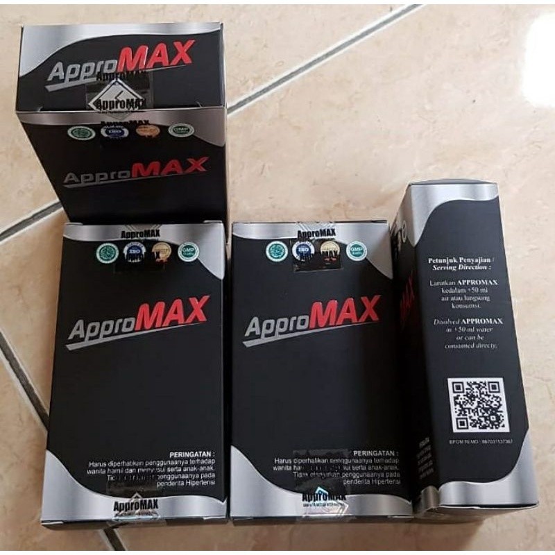AppromaxMinumanSerbukStaminaPriaTahanLamaApproMaxAsliOriginalBpom(GRATIS ONGKIR) ORIGINAL/NO KW