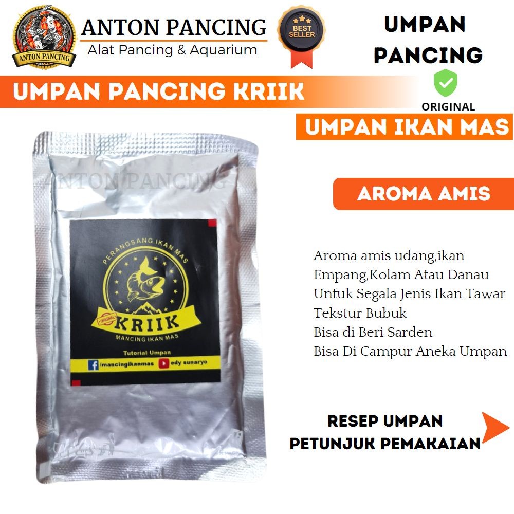 Umpan Pancing Perangsang Krik Untuk Ikan Mas Aroma Hanyir Amis Kombinasi Udang Dan Ikan
