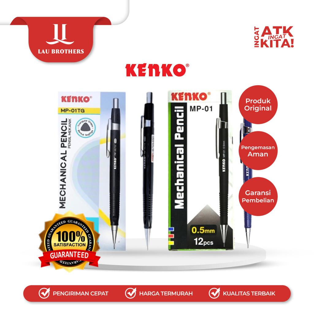 

KENKO PENSIL MEKANIK/ MECHANICAL PENCIL MP-01/MP-01TG (1LSN/ 12PCS)