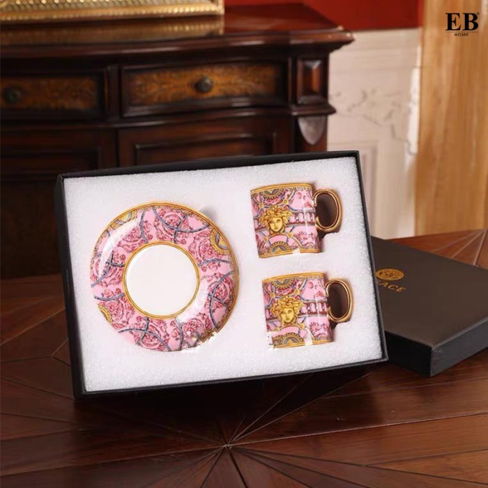 Cangkir Kopi Teh Medusa Mewah Coffee Tea Cup 2 Set Hampers Box Gift