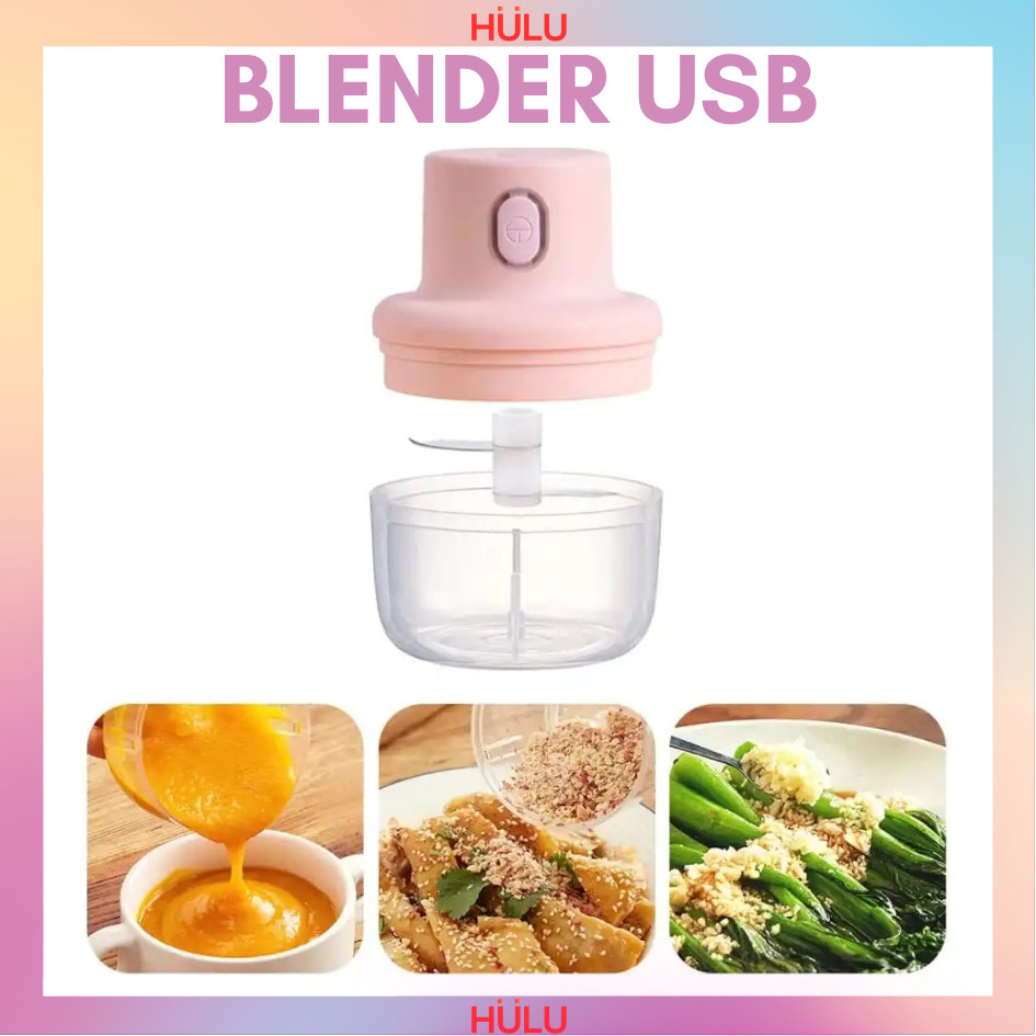 Mini Chopper Blender Tangan Manual Portable USB Otomatis Murah