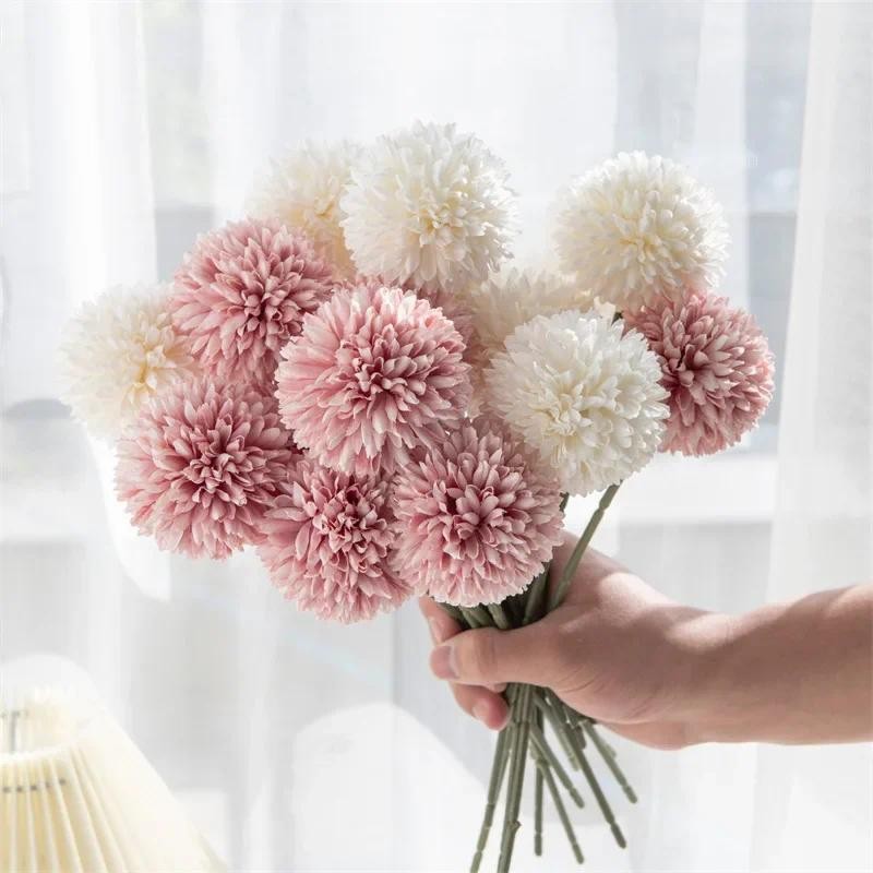 

Hydrangea Artificial Flowers Bouquet for Home Bedroom Decor Wedding Garden Decoration Craft Vases Flower Arrangement Accessories