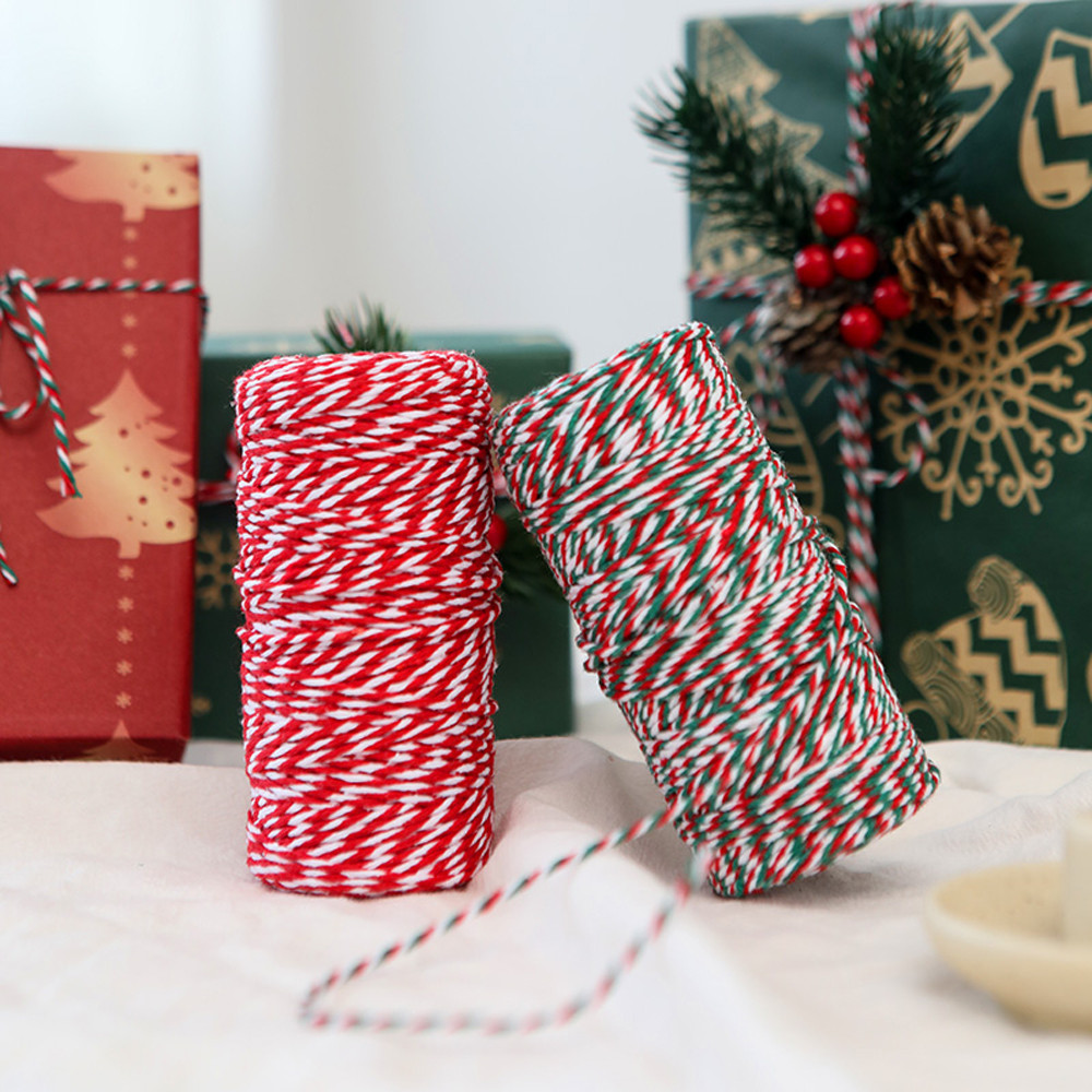 

​328ft 2mm Natural Cotton Rope Colorful Twisted String Cotton Cords Rope for Home Decor Handmade Christmas DIY Gift Wrap