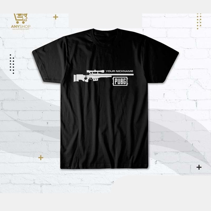 Kaos Baju PUBG AWM Sniper Rifle Custom ID Kaos Game Gaming