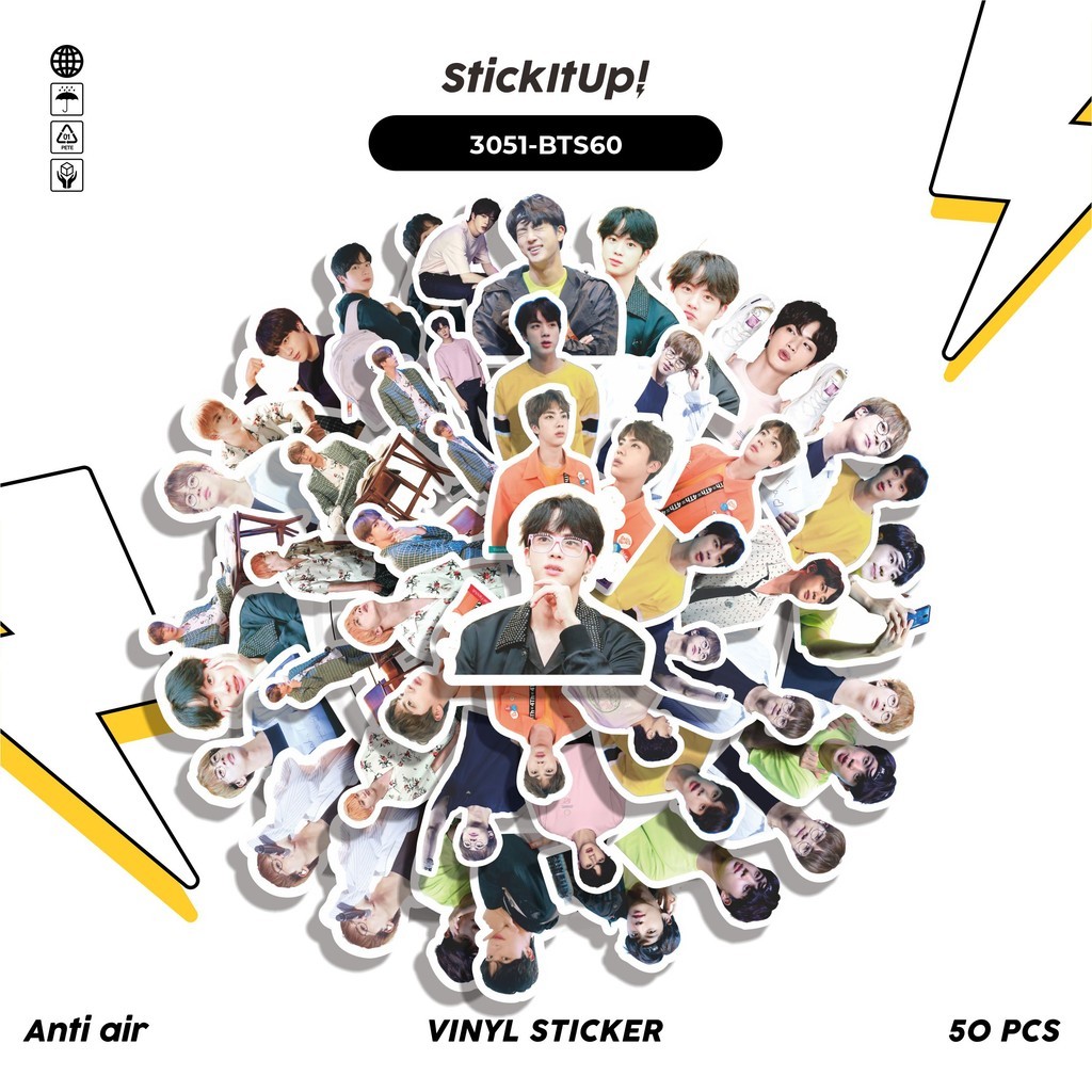 

COD✨ 50 Pcs Stiker SEOK JIN SERIES 07 Lucu Anti Air Untuk Dekorasi Notebook Sepeda Skateboard Handphone DIY