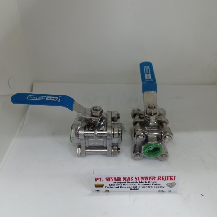BALL VALVE SANKYO 3PC STAINLESS SS 316 2.5 INCH  - TSA