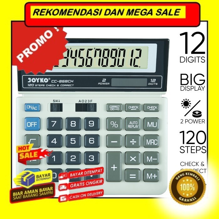

Rekomendasi Terlaris Calculator Kalkulator Joyko CC-868CH 12 Digits Check Correct Promo