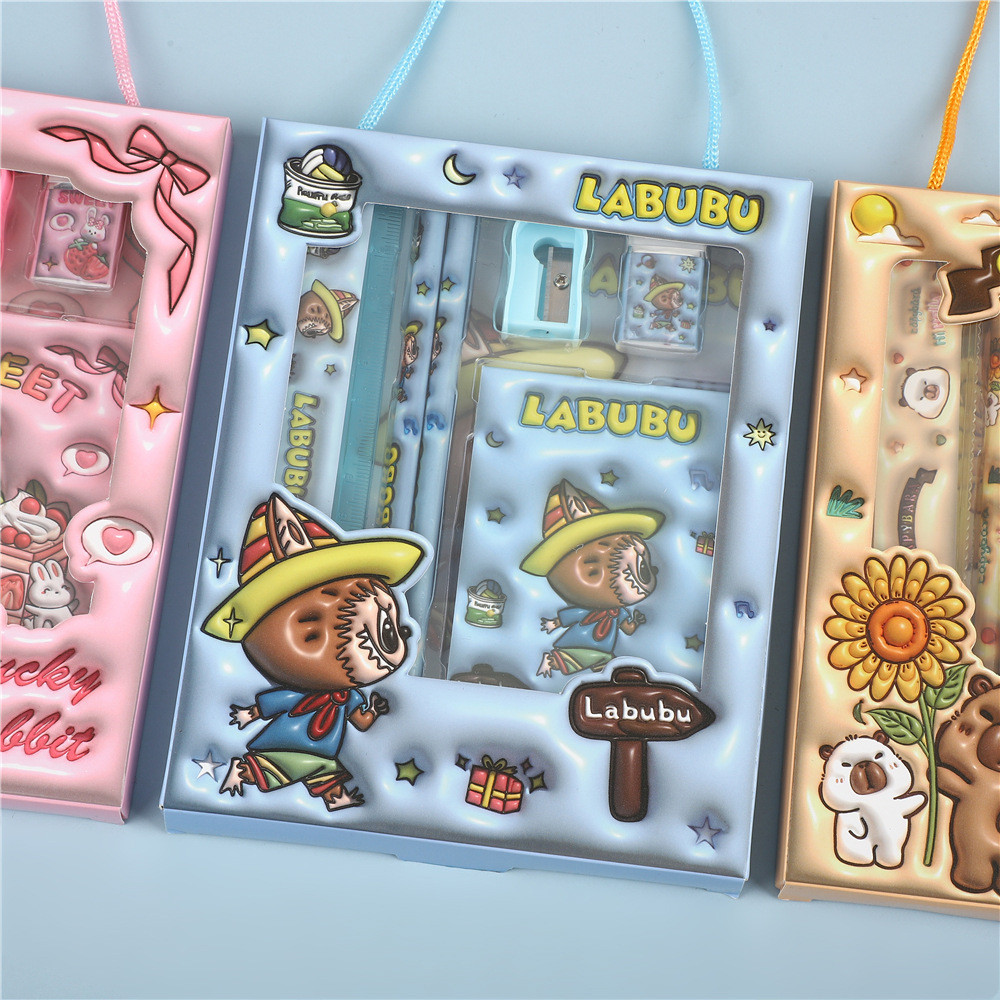 

Alat Tulis Set isi 6 Labubu/Hadiah Ulang Tahun Souvenir Murah Mewah Set Stasionary Anak isi 6 Labubu