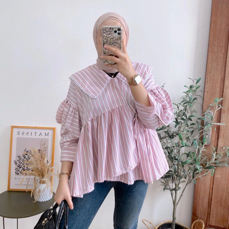 BHO - ZFS BAJU ATASAN BLOUSE TERIKA SAILOR MOON / LINKA BLOUSE / busana atas wanita berpotongan long