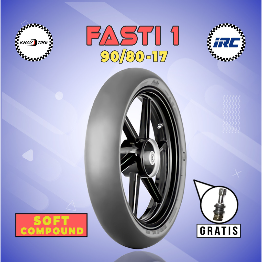 Ban Motor Slick IRC FASTI 1 90/80 Ring 17 Tubeless