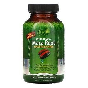 

Irwin Naturals Concentrated Maca Root Ashwagandha 75 Softgel ginseng