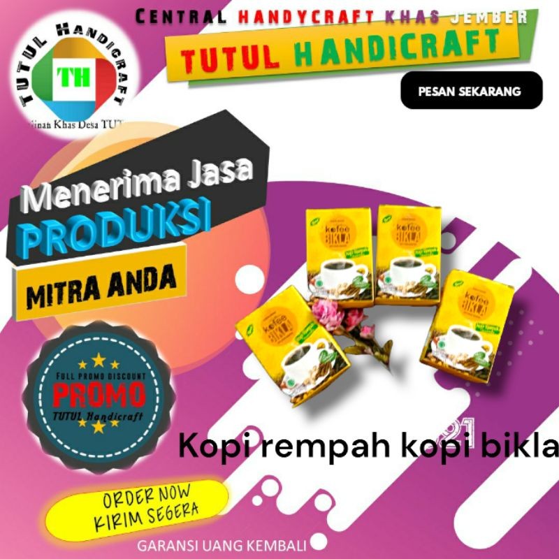 

MAKRIFATBUSINESS KOPI BIKLA KOPI REMPAH Kopi Robusta Lereng Argapura PAKET 4 PCS BOX 20 SACHET