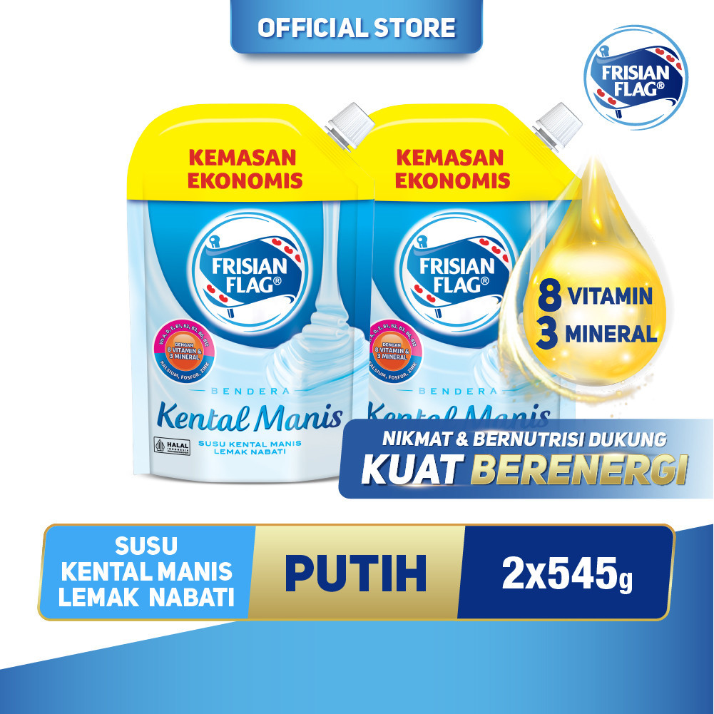 

Frisian Flag Bendera Kental Manis Pouch 545gr x 2 Pcs