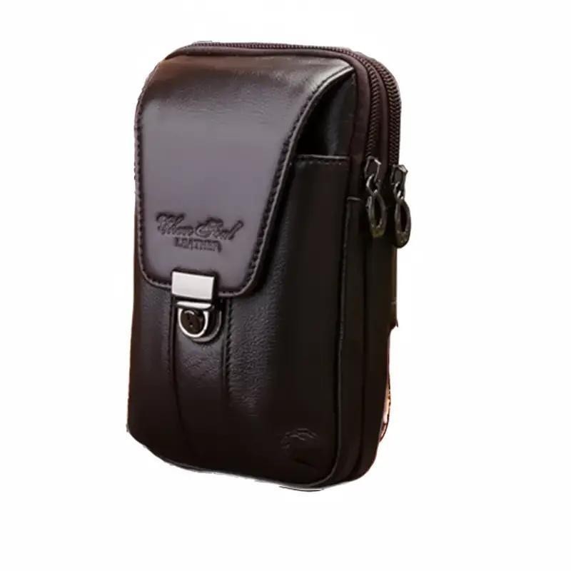 Zero - dompet hp pinggang kulit asli 3hp horizontal tinggi 17cm sarung hp ori Pria