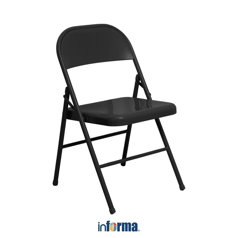 Informa Dalton Kursi Lipat - Hitam Multifunctional Foldable Chair Tempat Duduk Serbaguna Kursi Acara
