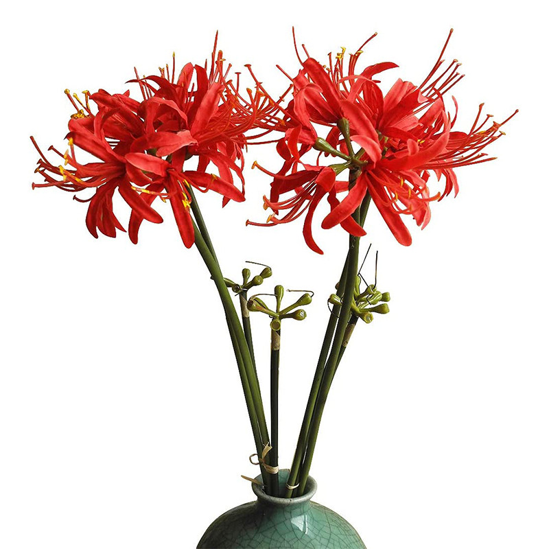 26"Artificial Long Flowers Lycoris Radiata Spider Lily for Home Garden Bouquet Wedding Table Centerp