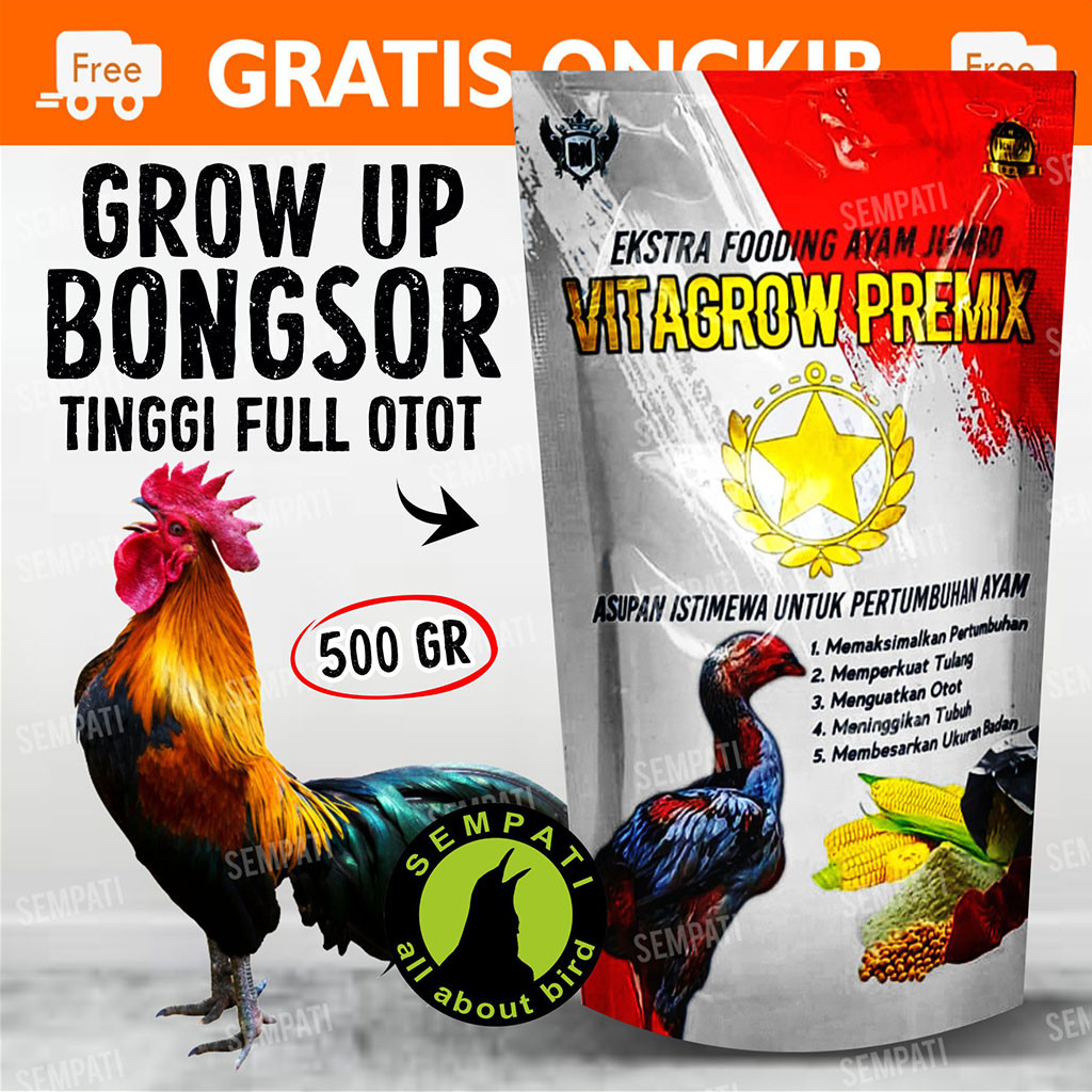 SEMPATI Vitagrow Vita Grow Premix 500gr Extra Fooding Ayam Jumbo Pakan Vitamin Suplemen Ternak Ayam 