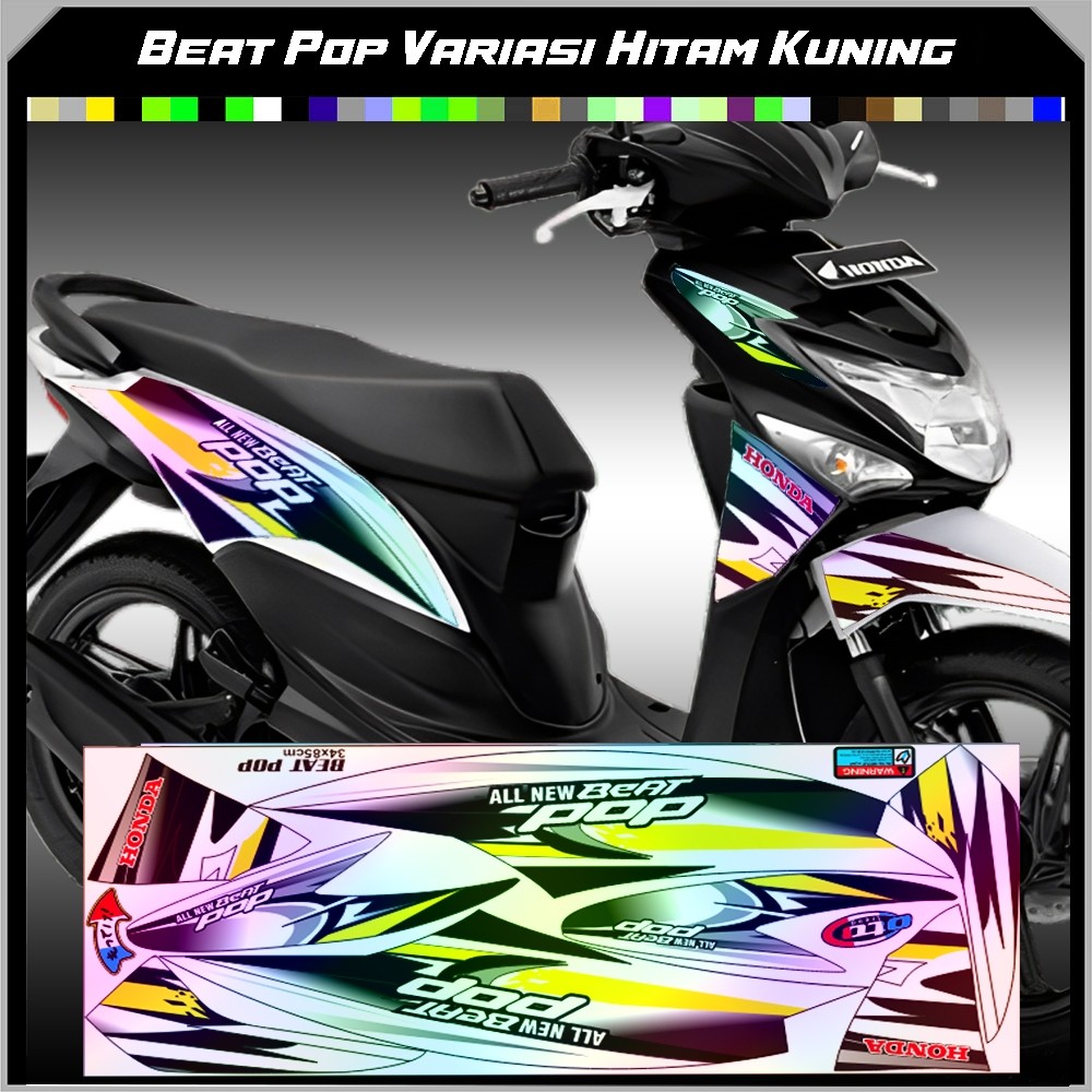 STRIPING VARIASI BEAT POP 2015 2016 2017 HOLOGRAM TERMURAH DAN TERLARIS