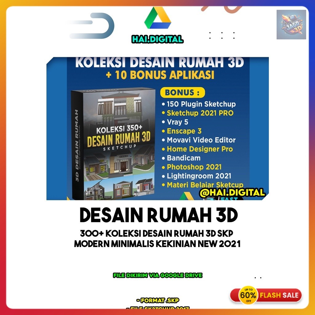 300+ Koleksi Desain Rumah 3d skp Modern Minimalis Kekinian New 2021 HD