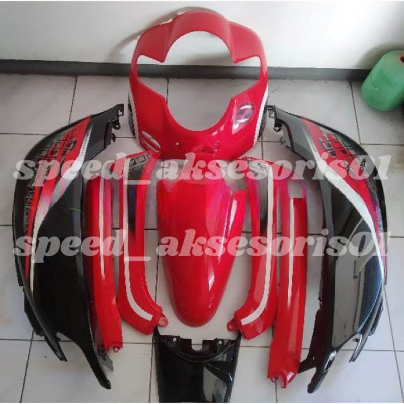 FULL BODY HALUS HONDA SCOOPY 2017 2018 2019 MERAH CABE MERAH HITAM
