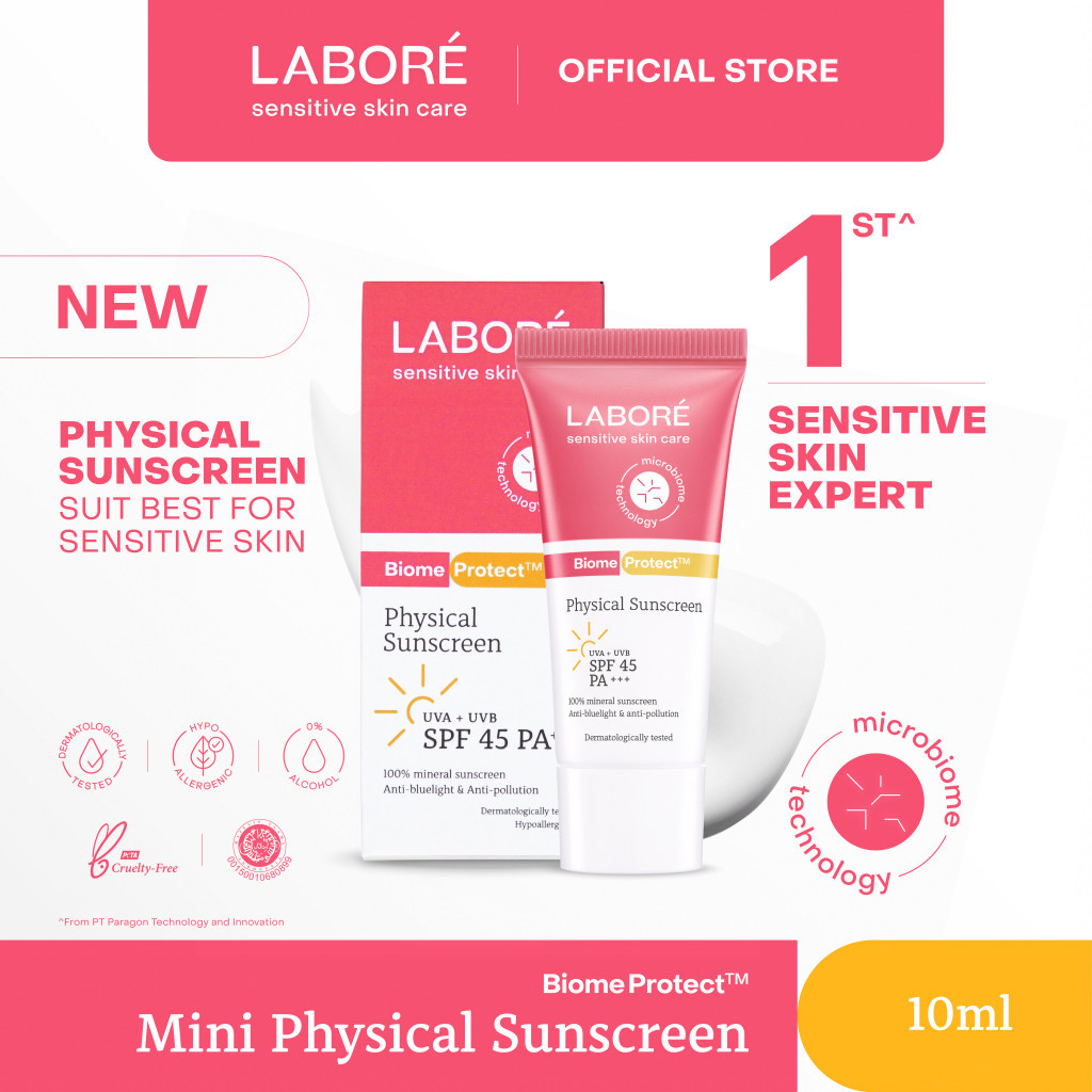 [Gift Not For Sale] MINI LABORE BiomeProtect Physical Sunscreen 10ml - Mineral Sunscreen Kulit Sensi