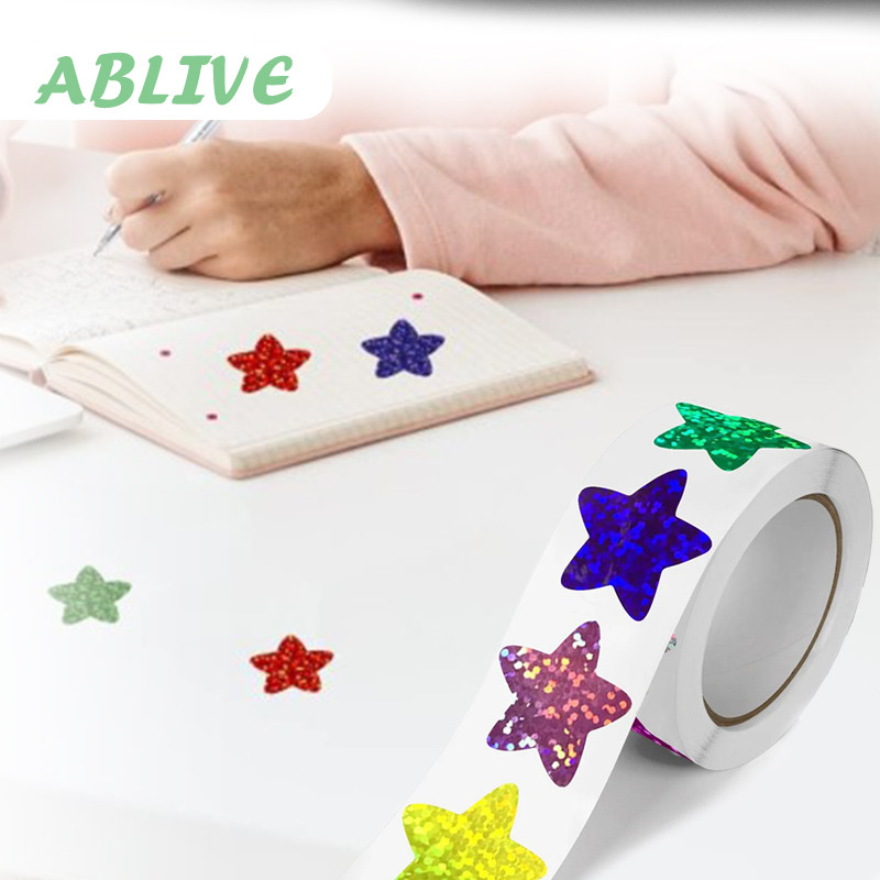 

Isi 500 Sticker Rewards Bentuk Bintang Sticker Bintang Reward Anak Stiker Warna