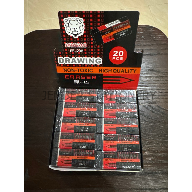 

(1biji) Penghapus Hitam Safari Besar