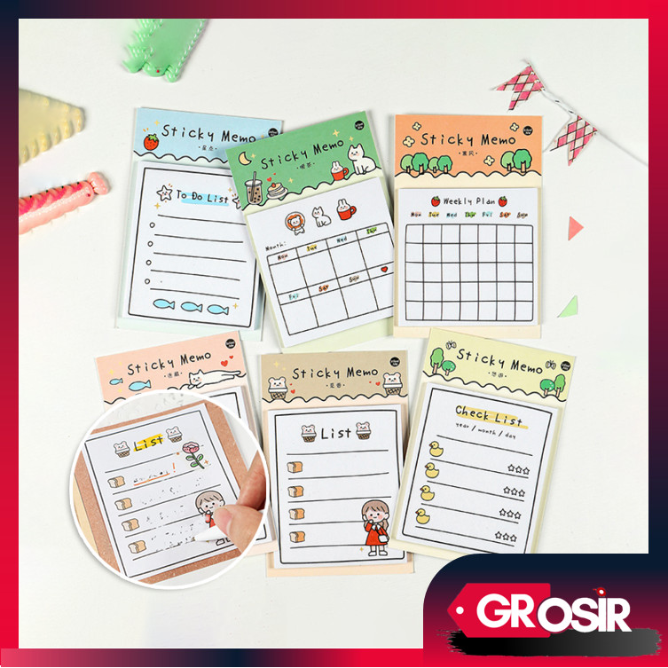 

Grosir - S6381 Sticky Notes Aesthetic / 30 Lembar Sticky Memo Pad / Sticky Planner Notes To Do List / Note Alat Tulis Sekolah Unik
