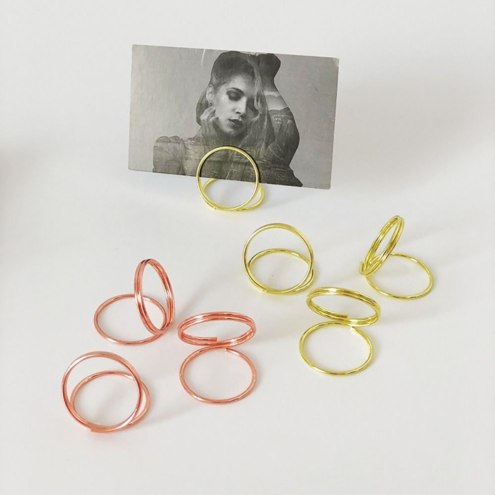 

1Pc Metal Table Numbers Holder Round/Square/Diamond Clamps Stand Paper Clamp Picture Cards Display Stand Romantic Wedding Supply