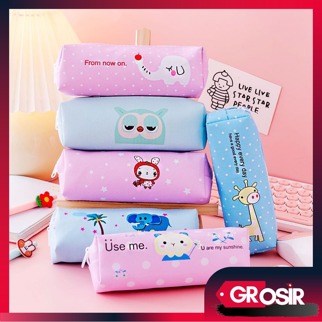 Grosir - S5726 Kotak Pensil Tempat Pensil Karakter Lucu / Tempat Pensil Kotak Pensil Case Motif / Ko
