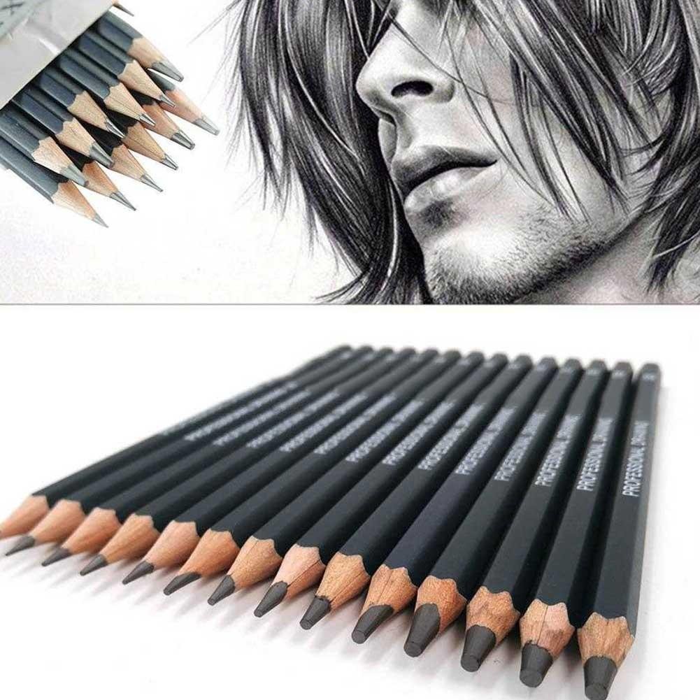 

Professional 14PCS 12B 10B 8B 7B 6B 5B 4B 3B 2B Wooden Pencils Drawing Pencils Set Grapgite Sketch Pencil Wooden School Supplies