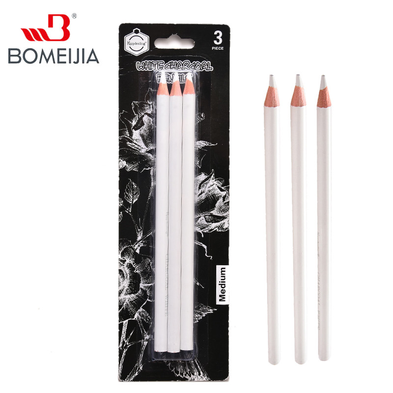 

3Pcs White Sketch Charcoal Pencils Set Professional Standard Pencil Drawing Pencils Set For School Tool Painting Art Supplies