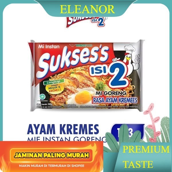 

Suksess Mie Instan Goreng Ayam Kremes Bag 133 gr - ELEANOR