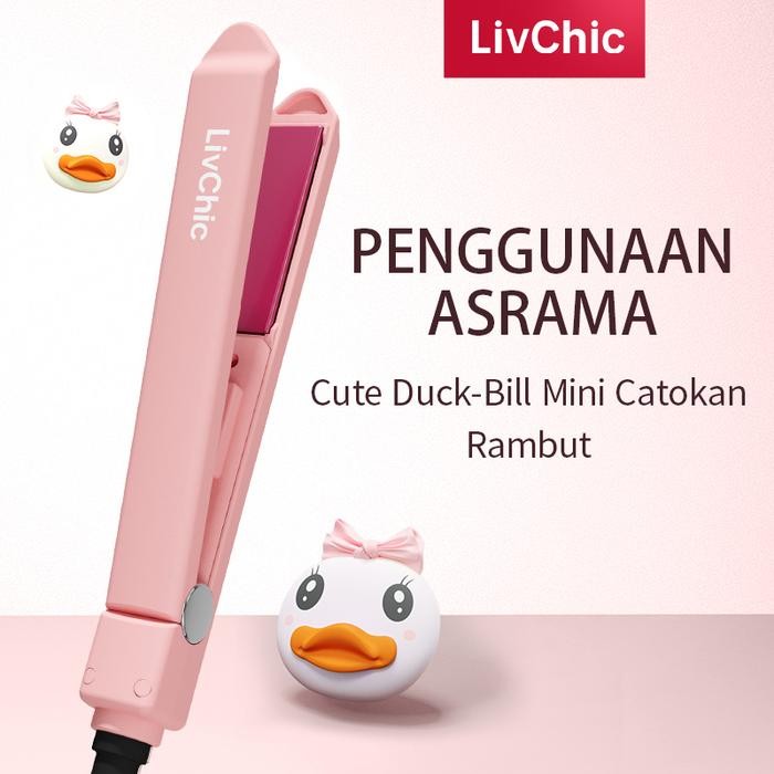 Livchic Rambut Catokan LS310-4IN mini portable 2in1 lurus Ragum Cutee Smoothing Untuk Rambut Pendek 