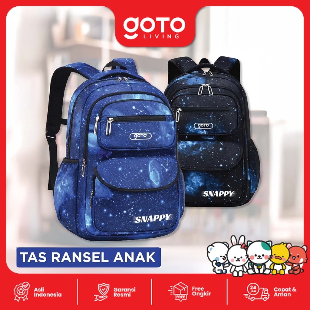 Goto Snappy Tas Sekolah Ransel Backpack Anak Laki-Laki Perempuan TK SD