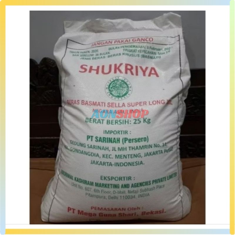 

[AS] Beras India Basmati Shukriya Premium Sella Kemasan Repacking Asli Kaya Serat Diet Obesitas