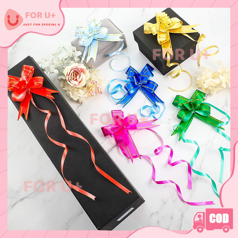 

Pita Tarik List Gold / Serut Parcel Kado Souvenir GOLD STRIPE LACE Isi 10pcs Dekorasi